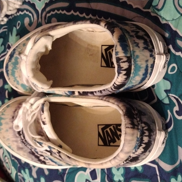 VANS DOHENY TYE DYE BLUE CASUAL SNEAKER women's size 7.5 - Picture 3 of 6